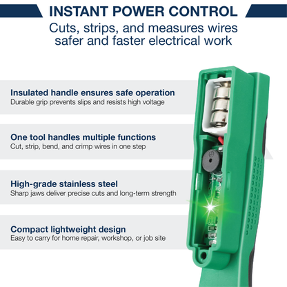 Luzitec™ ProGuard 8-in-1 Wire Stripper & Voltage Tester