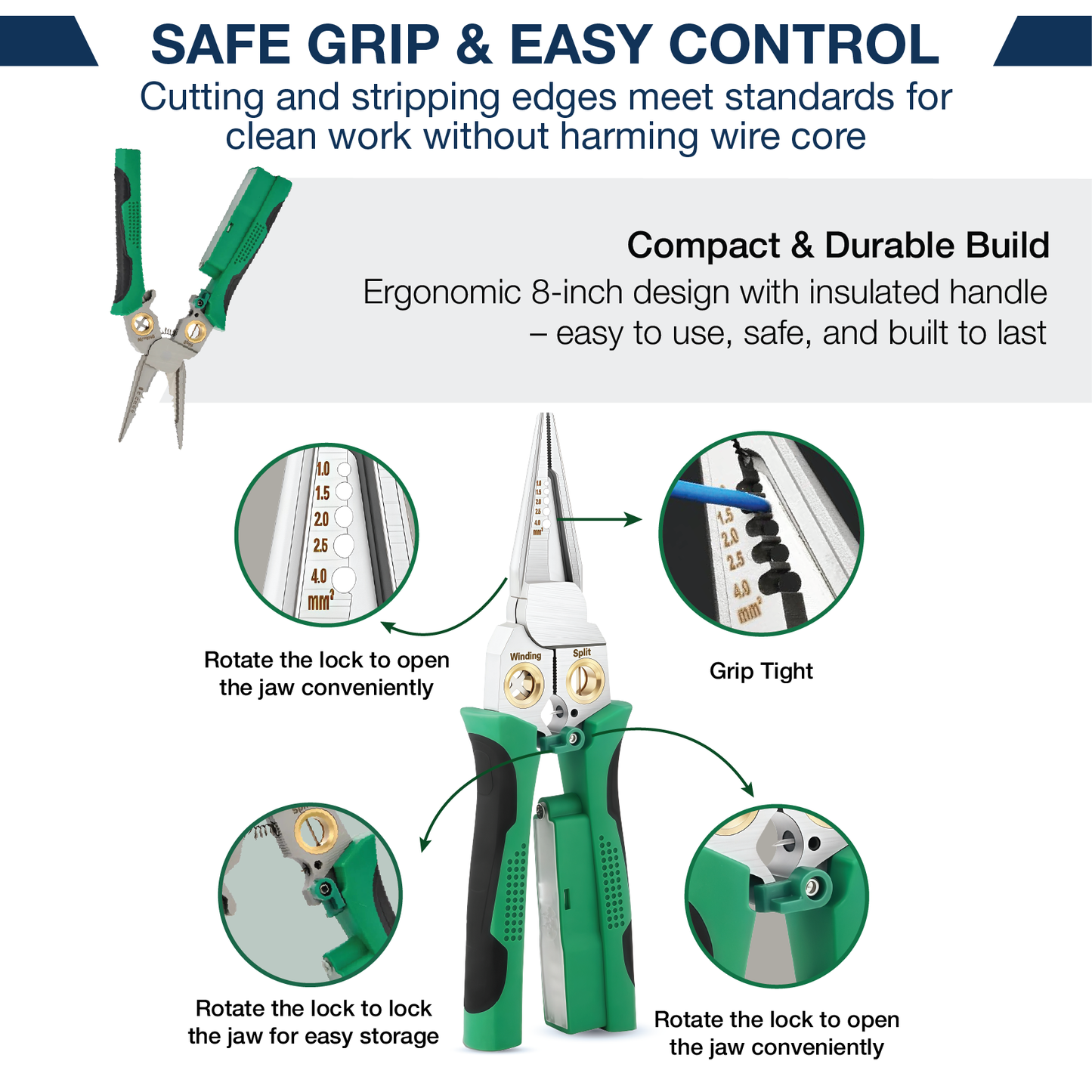 Luzitec™ ProGuard 8-in-1 Wire Stripper & Voltage Tester