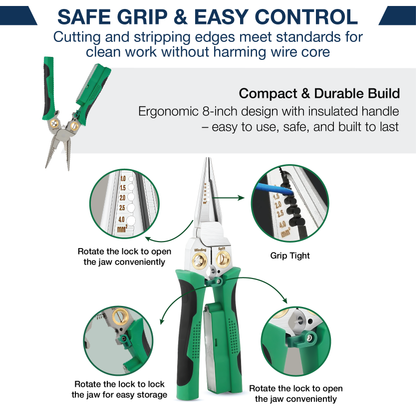 Luzitec™ ProGuard 8-in-1 Wire Stripper & Voltage Tester
