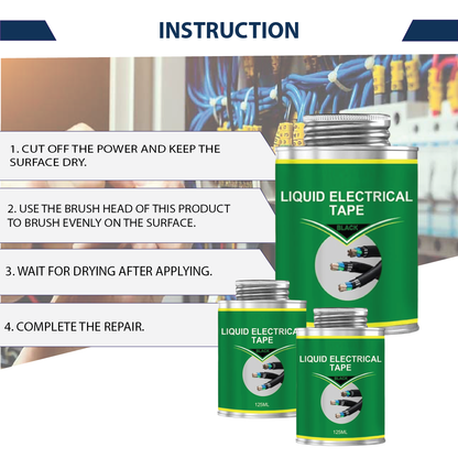 Luzitec™ ProSeal Liquid Electrical Tape – Heavy-Duty Wire Insulation (125ml, Black)