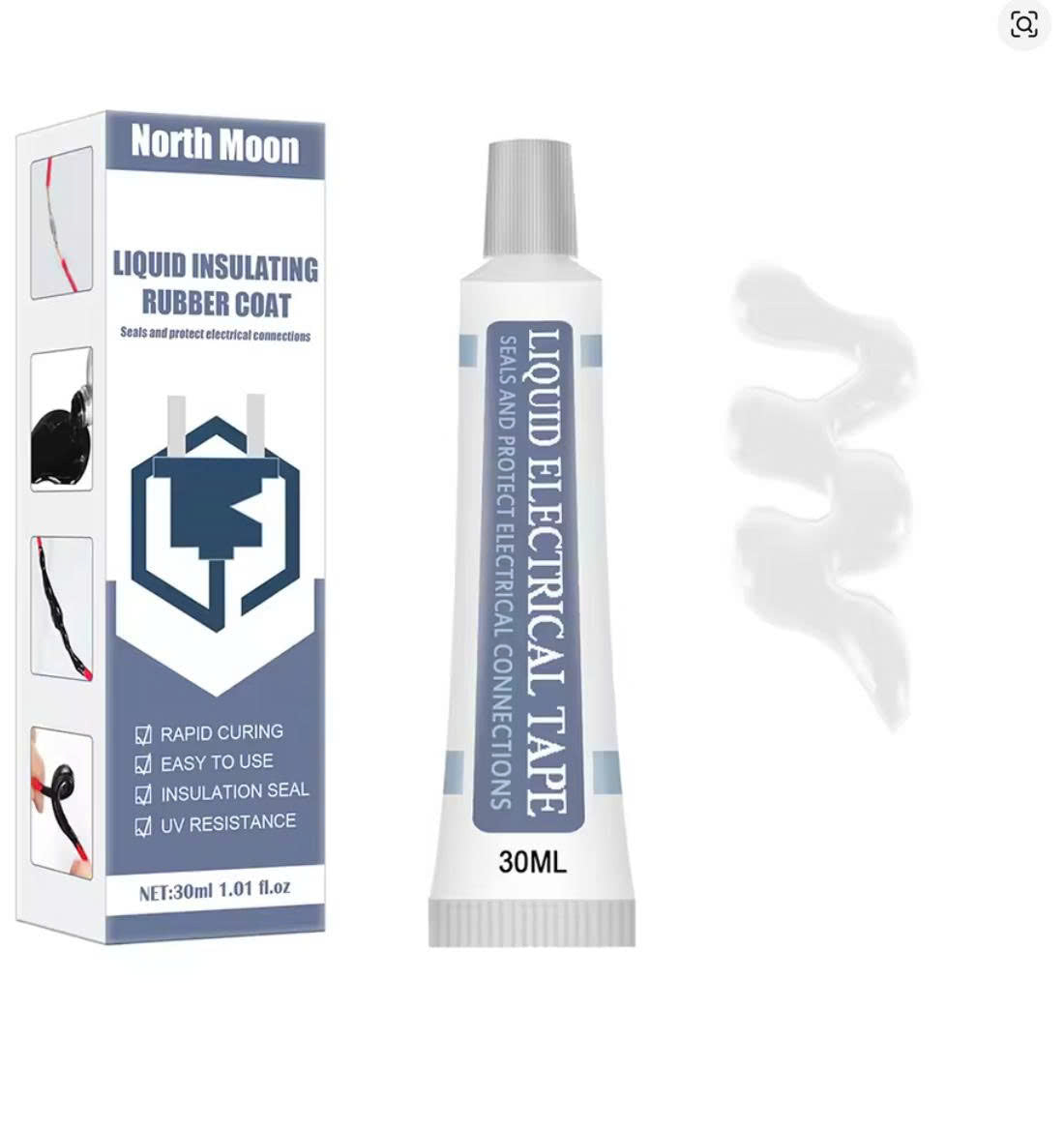 Luzitec™ ProSeal 125ml Liquid Electrical Tape – UV-Resistant, Fast-Drying Insulation & Wire Sealing Adhesive