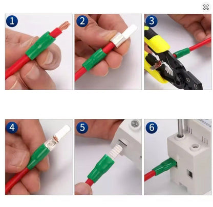 Luzitec™ ProConnect 260PCS Copper Crimp Terminal & Insulated Sheath Kit – Tin-Plated (1.5–10mm²)